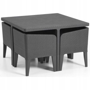 KETER Santiago ZESTAW MEBLI Stół + 4 Krzesła